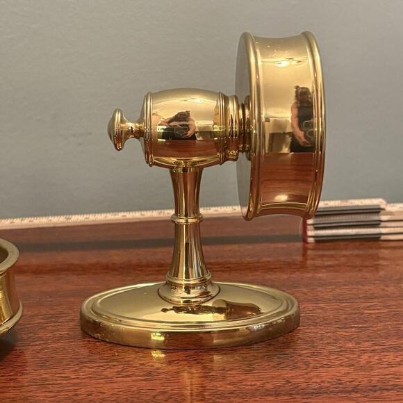 Ralph Lauren Home Brass Wall Mounted Cup Holders Engraved RALPH LAUREN - Picture 8 of 15